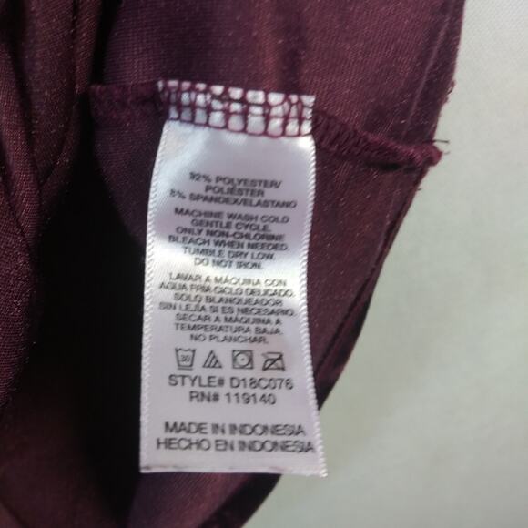 Double Zero Reddish Purple Crushed Velvet Tee Dress Size Small - Picture 5 of 5